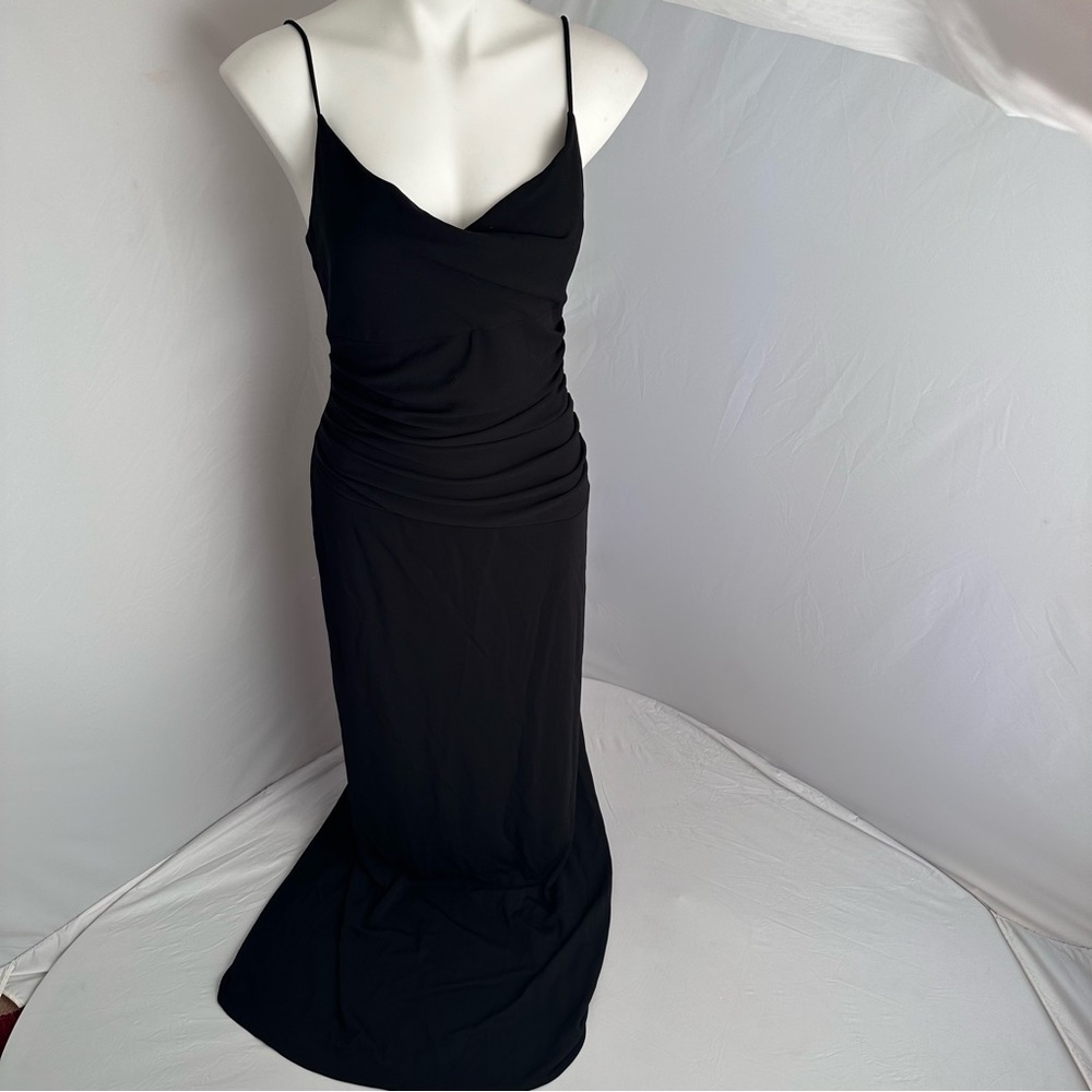 Rimini by Shaw black cowl neck evening dress